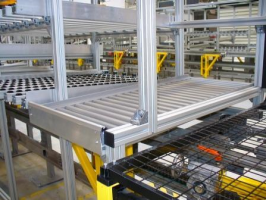 Assembly line for assembling stairs and drives of door systems
