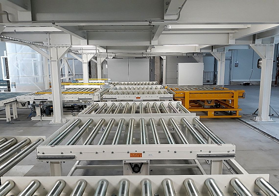 The automatic conveyor line improved the production process of cooling electric batteries