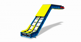 Modularer Förderer abgewinkelt